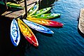 Kayak Rainbow at Kalvebod Bølge, Copenhagen (18523191521).jpg