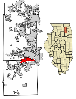 Kendall County Illinois Incorporated and Unincorporated areas Montgomery Highlighted.svg