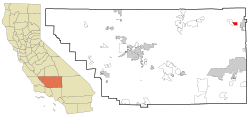 Localisation dans le comté de Kern et dans l'état de Californie