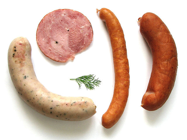 Kiełbasa biała (white sausage), szynkowa (smoked), śląska and podhalańska styles (Poland)