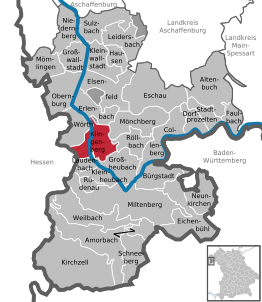 Kaart van Klingenberg am Main