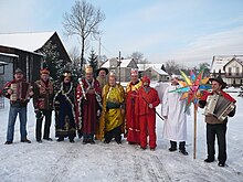 Carol singers in festive costume in Poland Kolednicy 2008.JPG