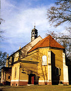 English: Church at Wroblowice Polski: Kościół we Wróblowicach