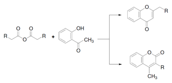 English: Kostanecki Acylation scheme