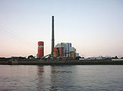 Steinkohlekraftwerk in Bremen-Farge, 2007 noch bei E.ON, seit 2009 bei der GDF-SUEZ-Gruppe
