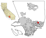 LA County Incorporated Areas Azusa highlighted.svg