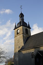 Menara lonceng gereja di La Couyère