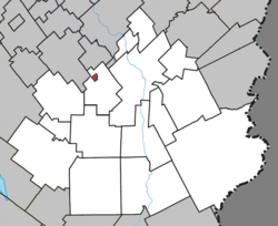 Emplacement au sein de la MRC de Beauce-Sartigan.