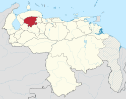 موقعیت در داخل ونزوئلا