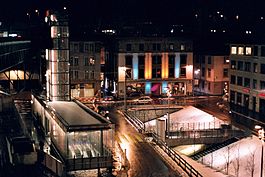 Europe square by night