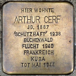 Leipzig Stolperstein Arthur Cerf.jpg