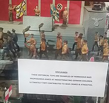 Nazi-themed toys at Leuralla with disclaimer