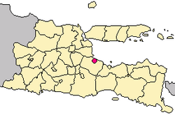 Location within East Java