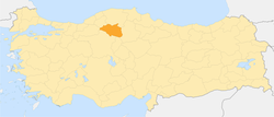 Разположение на Чанкъръ в Турция