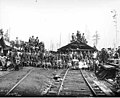 Loggers and mess hall crew at railroad logging camp, Copalis Lumber Company, near Carlisle, ca 1918 (KINSEY 2071).jpeg