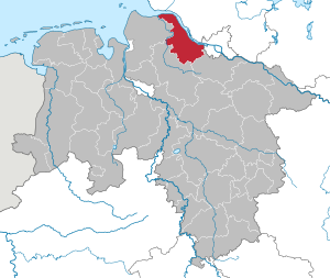 Li position de Subdistrict Stade in Infra Saxonia