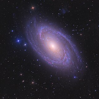 Messier 81 spiral galaxy in the constellation Ursa Major