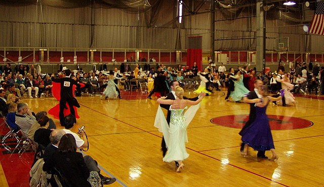 An amateur dancesport competition, featuring the Viennese Waltz