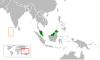 Location map for Malaysia and the Maldives.