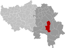 Ligging van die Malmedy-munisipaliteit in die provinsie Luik