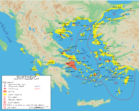 Map athenian empire 431 BC-ar.svg