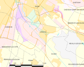 Mapa obce Longvic