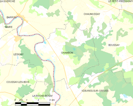 Mapa obce Chambon