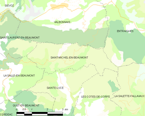 Poziția localității Saint-Michel-en-Beaumont
