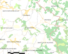 Mapa obce Chirassimont