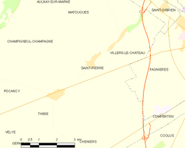 Mapa obce Saint-Pierre