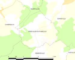 Kart over Erbéviller-sur-Amezule