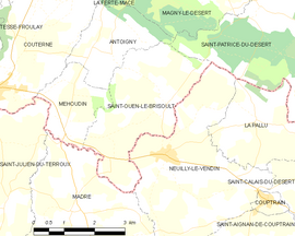 Mapa obce Saint-Ouen-le-Brisoult