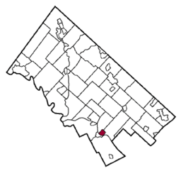 Mapo de Conshohocken, Kantono Montgomery, Pennsylvania Highlighted.gif