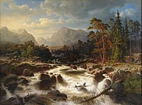 急流の風景 (1854)