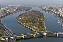 Aerial panorama with Margaret Island Margitsziget 2018-ban - legi foto.jpg