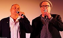 Mark Burton and Richard Starzak, directors and writers of the film, at the San Francisco Film Society. Mark Burton and Richard Starzak, Shaun the Sheep Movie, SFFS 2015-2.jpg