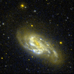 A Messier 66 ultraviola képe a galaxisról