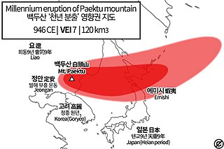 <span class="mw-page-title-main">946 eruption of Paektu Mountain</span> Major volcanic eruption in Korea