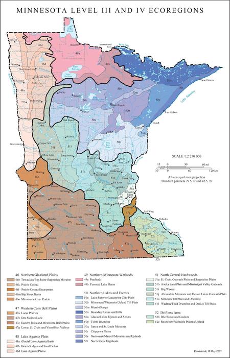 Minnesota ecoregions map prepared by the United States Environmental Protection Agency Minn ecoregionsmap.pdf