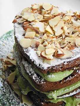 Mocha almond fudge avocado cake