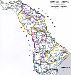 モルダヴィア民主共和国の位置