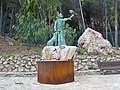 Monument to Félix Rodríguez de la Fuente (with pedestal) in Málaga, 2021-01-25.