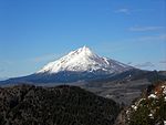 Vue du mont Jefferson depuis le Three Fingered Jack.