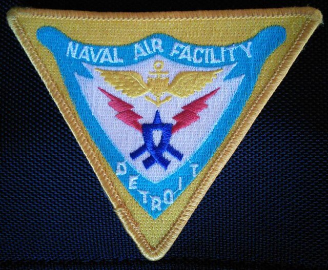 A patch (and the insignia) of the Naval Air Facility Detroit