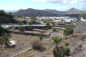 View from Lagomar over Nazaret to Montaña Ubique