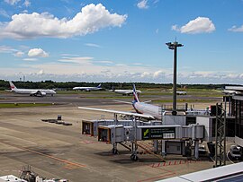 空港敷地内の天浪付近の様子