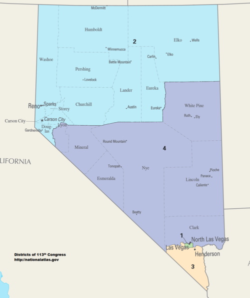 Nevada's congressional districts since 2013