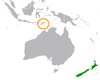 Location map for East Timor and New Zealand.