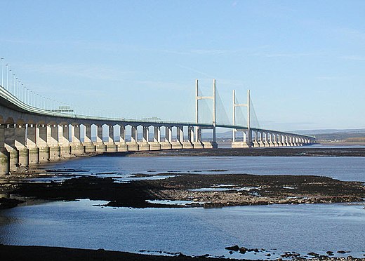De Second Severn Crossing, de brug over de Severn