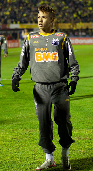 Neymar training ahead of the 2011 Copa Libertadores finals against Peñarol